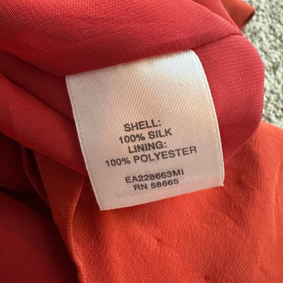 Classiques Entier dark orange sleeveless silk top size 4 - Picture 8 of 13